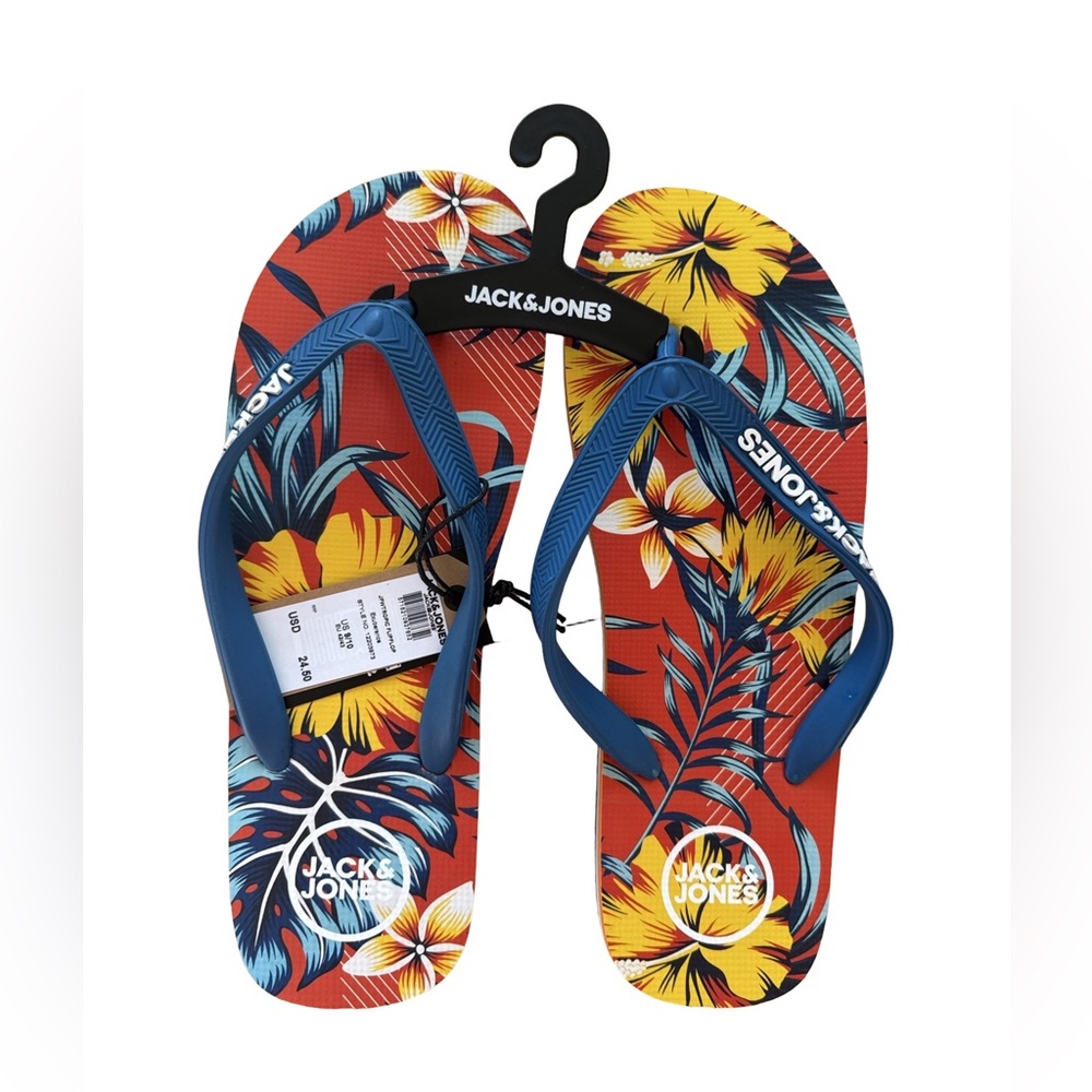 Mens Jack & Jones Tropic Exuberance Flip Flops